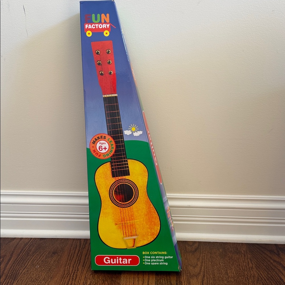 White Kids Guitar - Beginner Toy Guitar